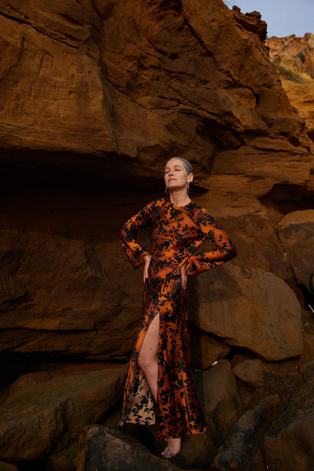 Monument Dress-  Liquid Bronze