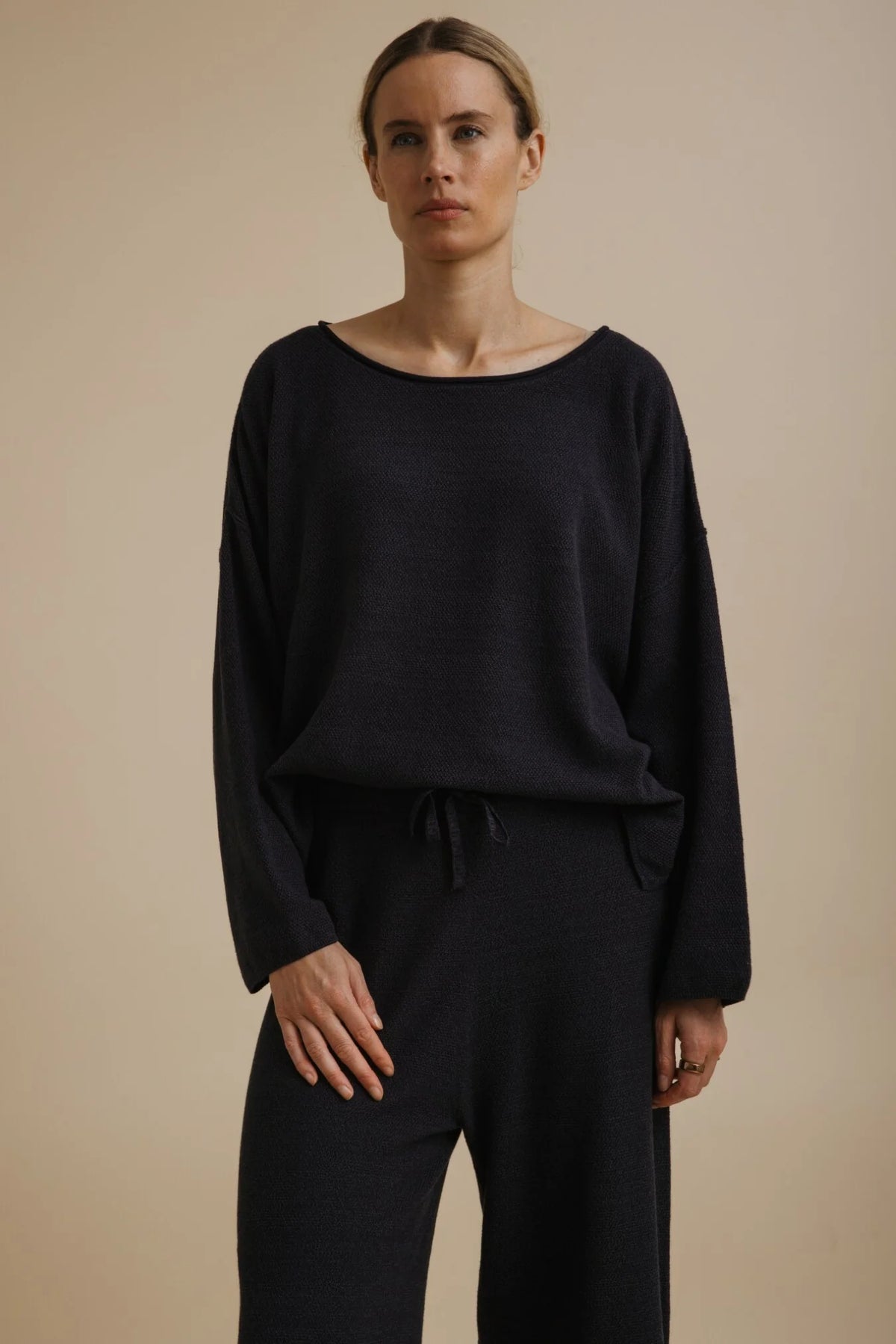 Retreat Cotton Twist Pullover - Deep Ocean