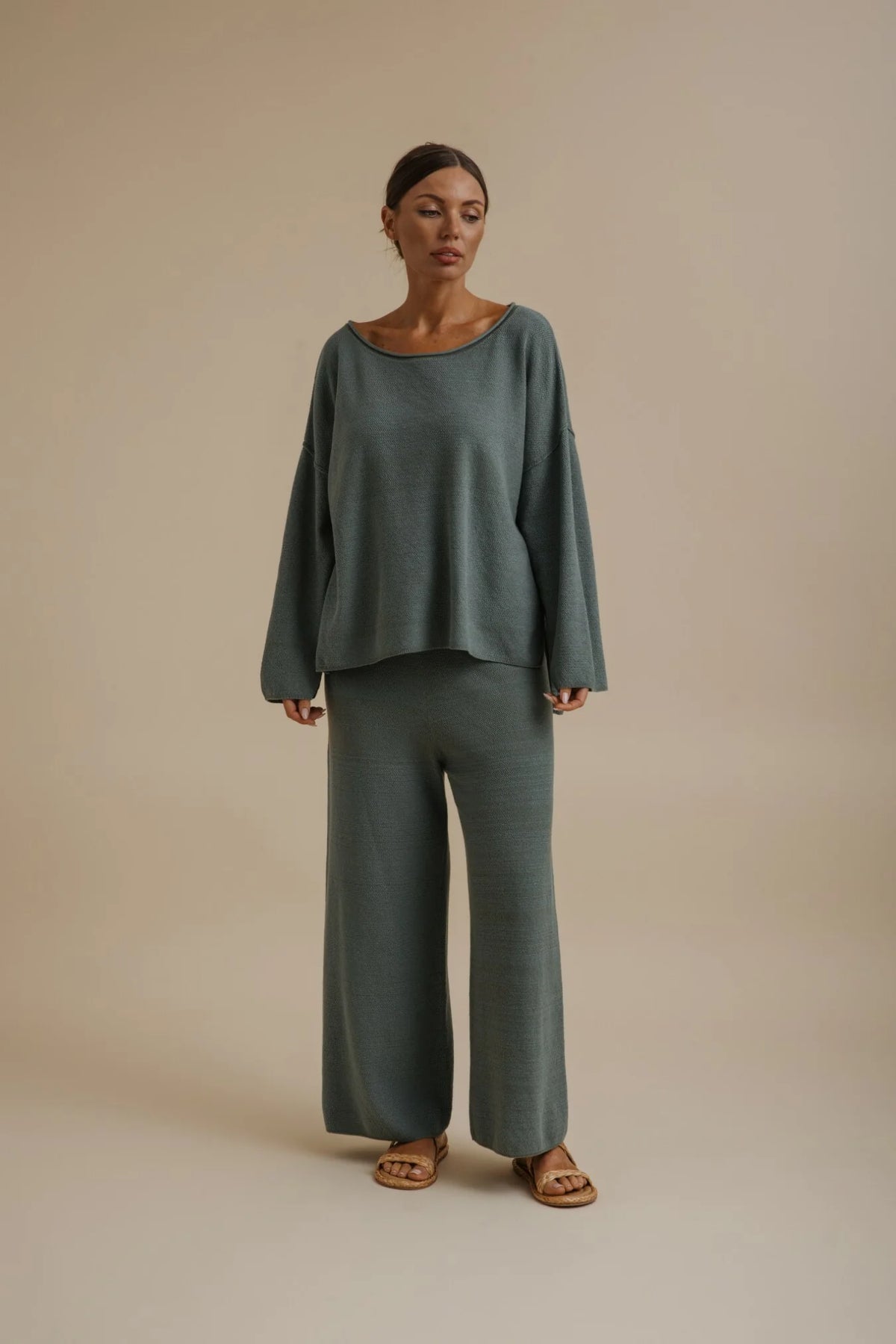 Retreat Cotton Twist Full Length Pant - Rainforest