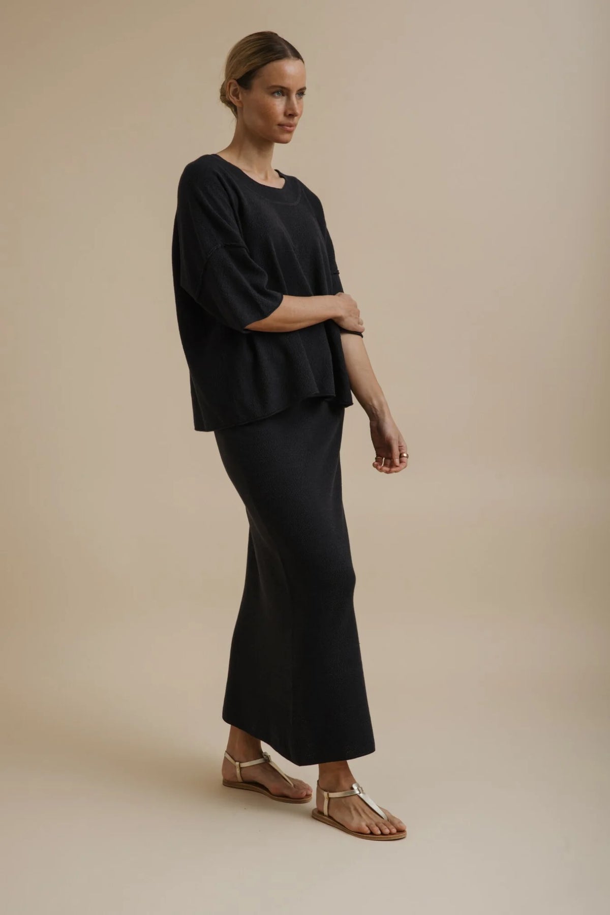 Retreat Cotton Twist Skirt Deep Ocean