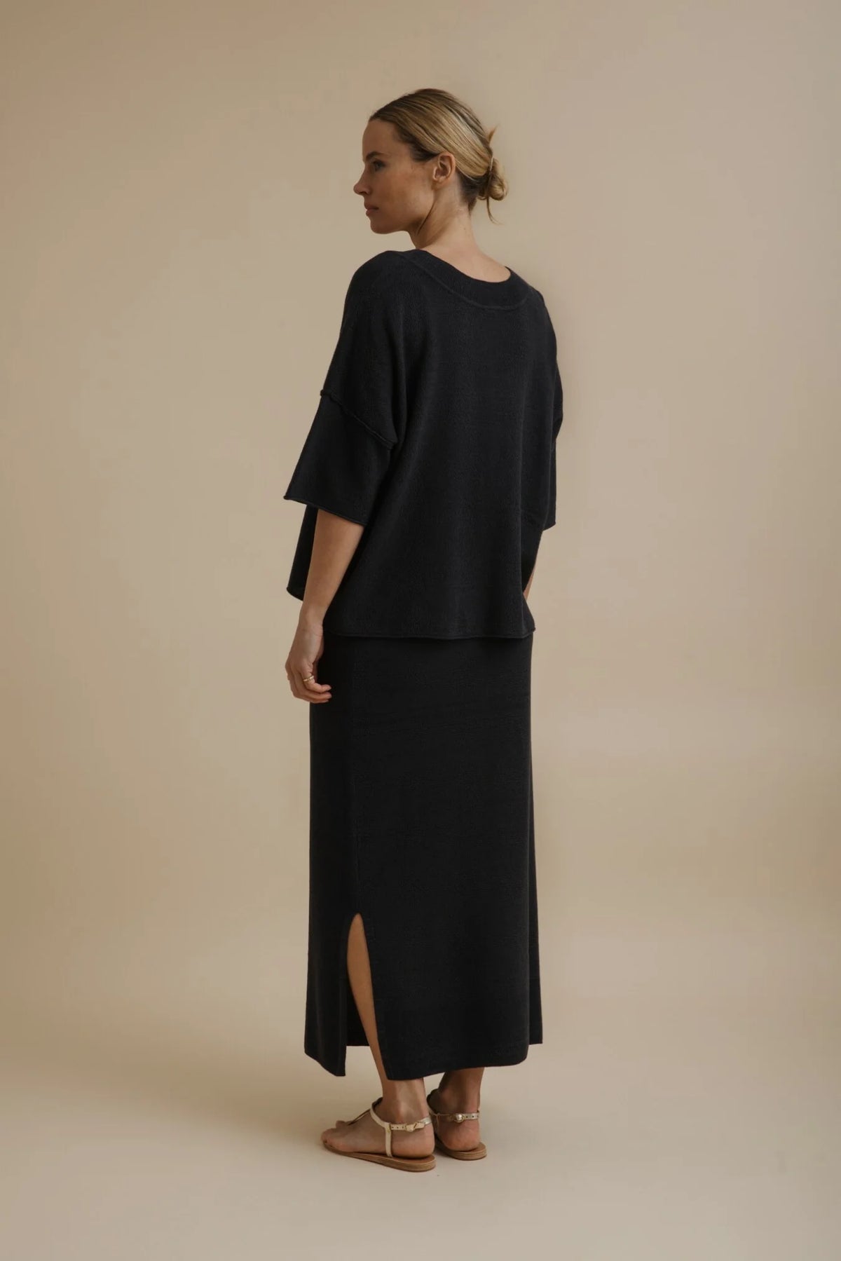 Talamaya Retreat Cotton Twist Skirt Deep Ocean