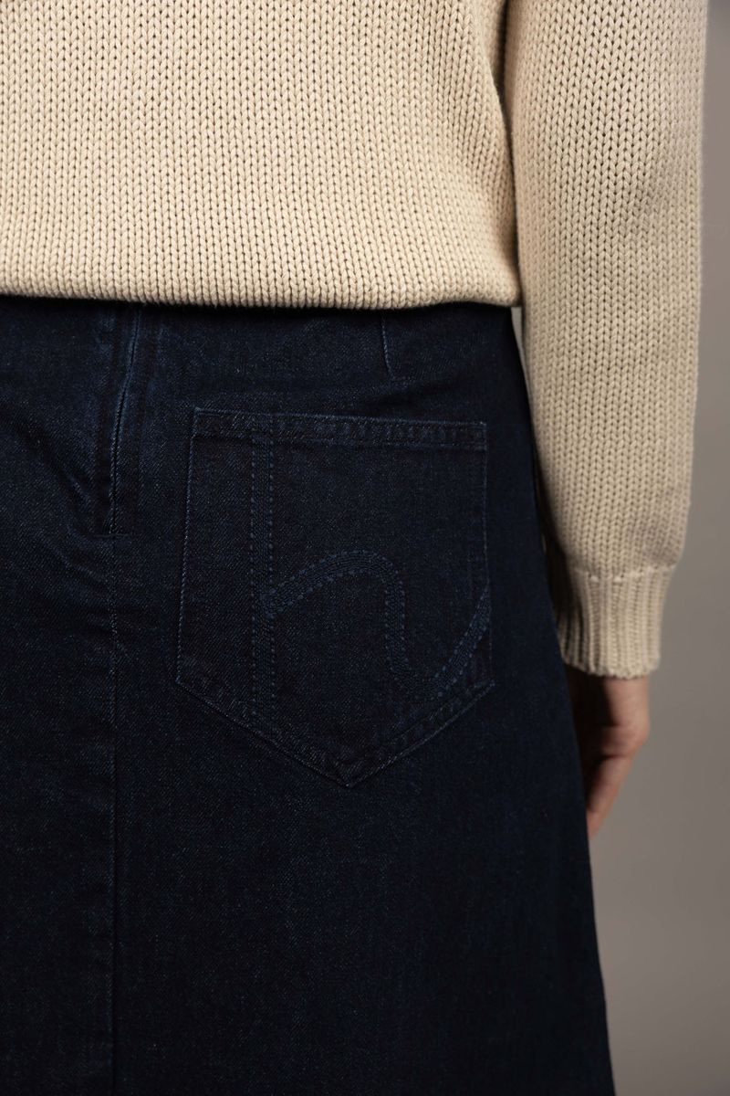 Edit Denim Skirt - Dark Blue