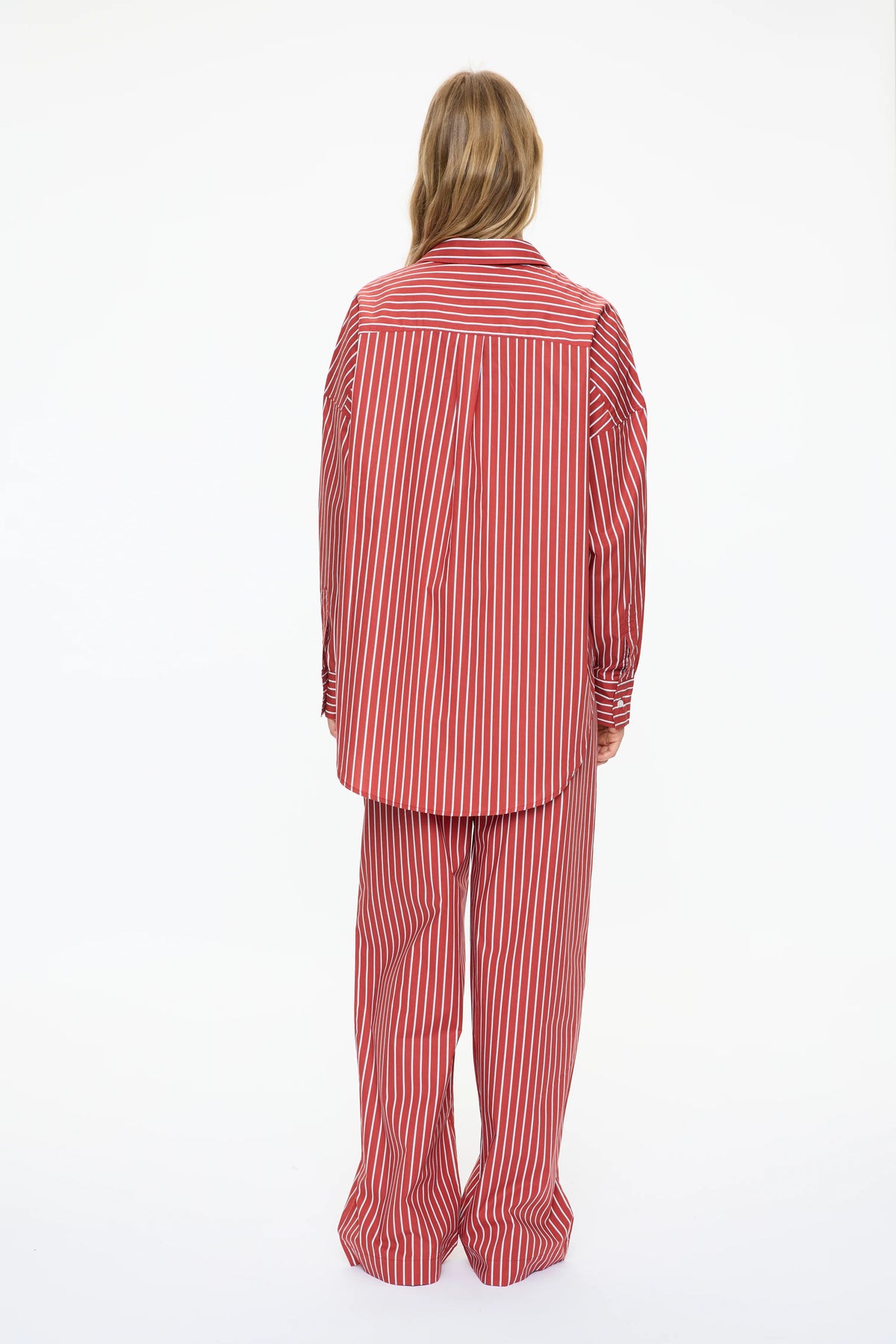 Mara Oversized LS Shirt - Henna/Azue/Natural