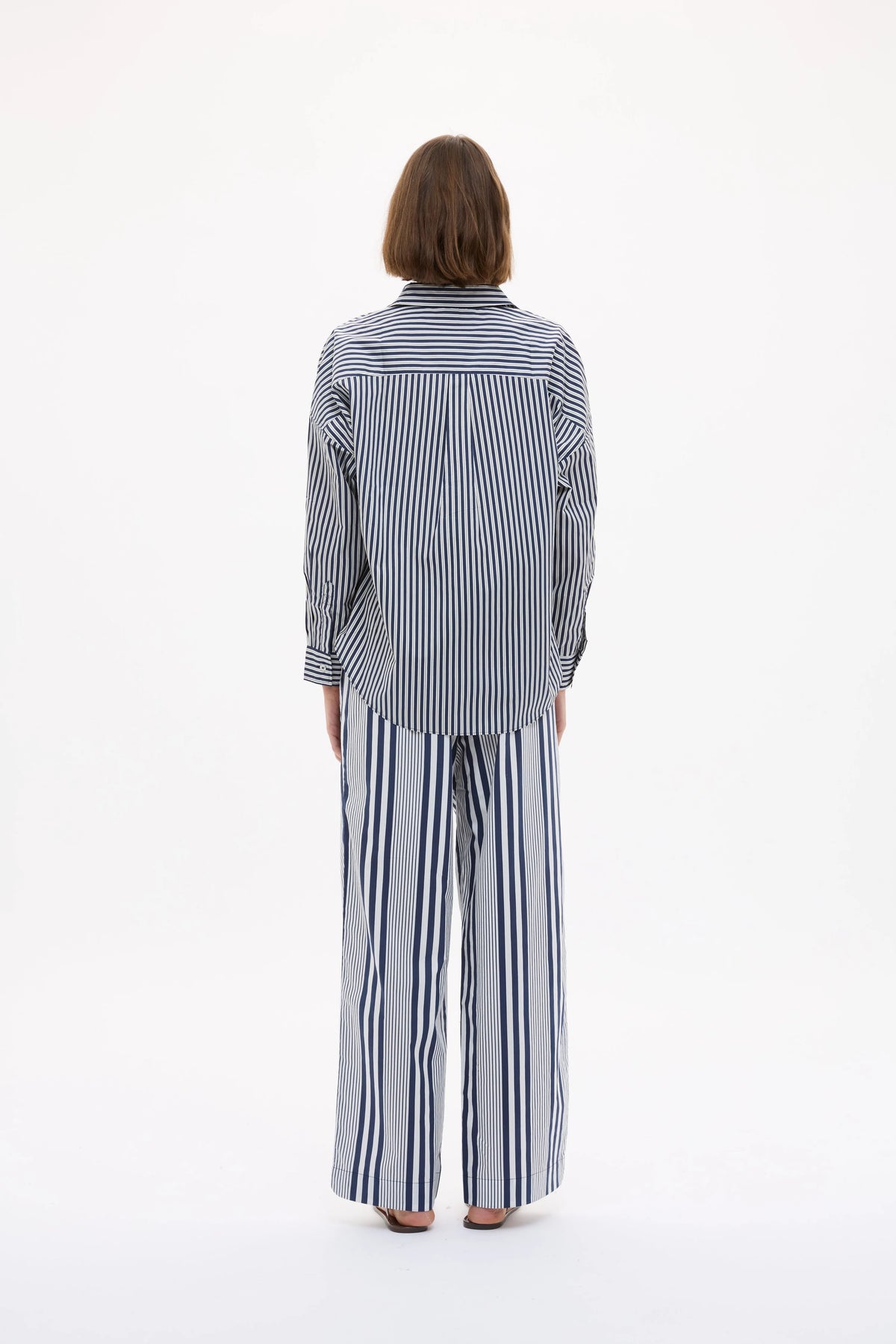 Chiara LS Shirt Stripes - Navy/Sponge/Natural