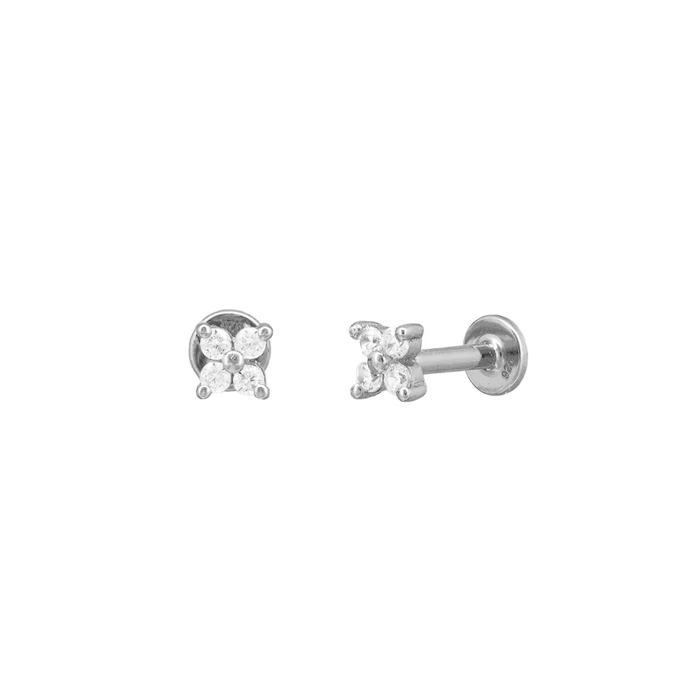 Diya Cartilage Earrings - Silver