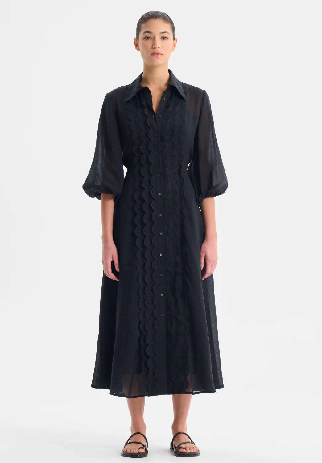 Constance Shirt Dress - Black 