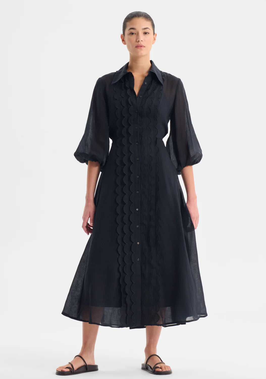 Constance Shirt Dress - Black 