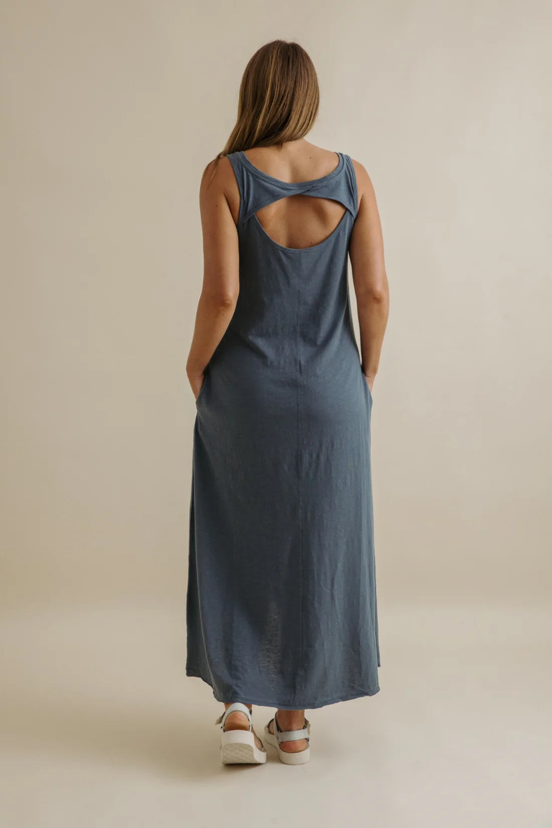 Shoreline Fine Slub Breeze Dress - Pool