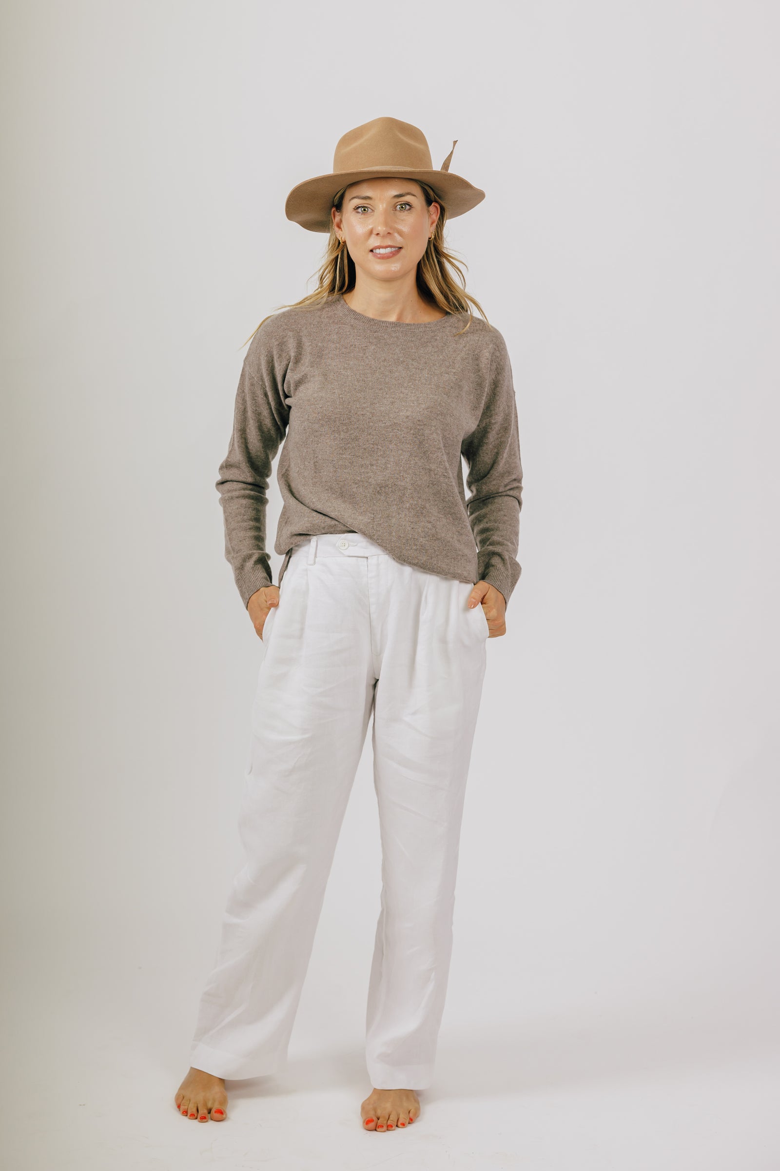 bow and arrow  brown patch  knit jumper