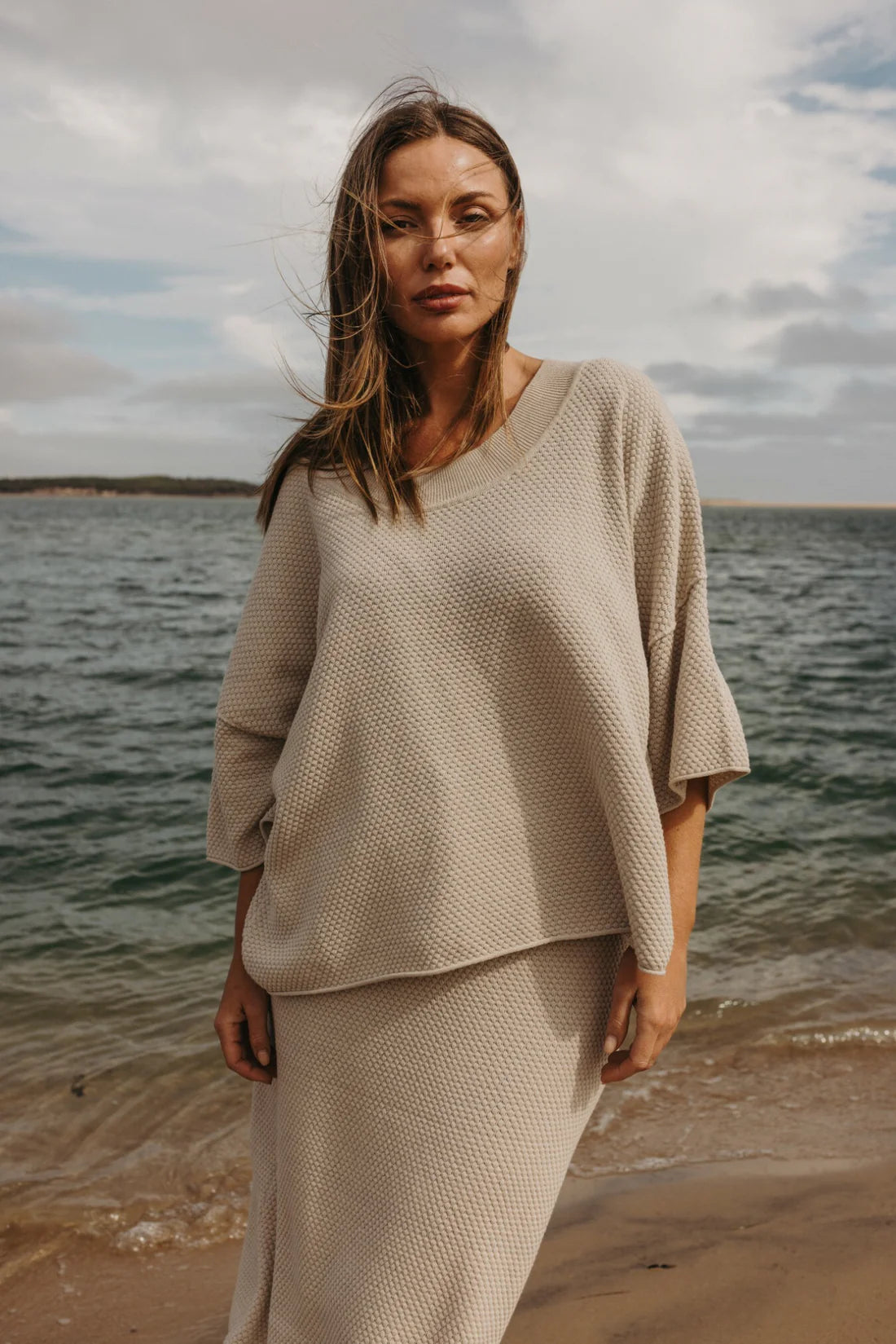Talamaya Knit Tee - sand
