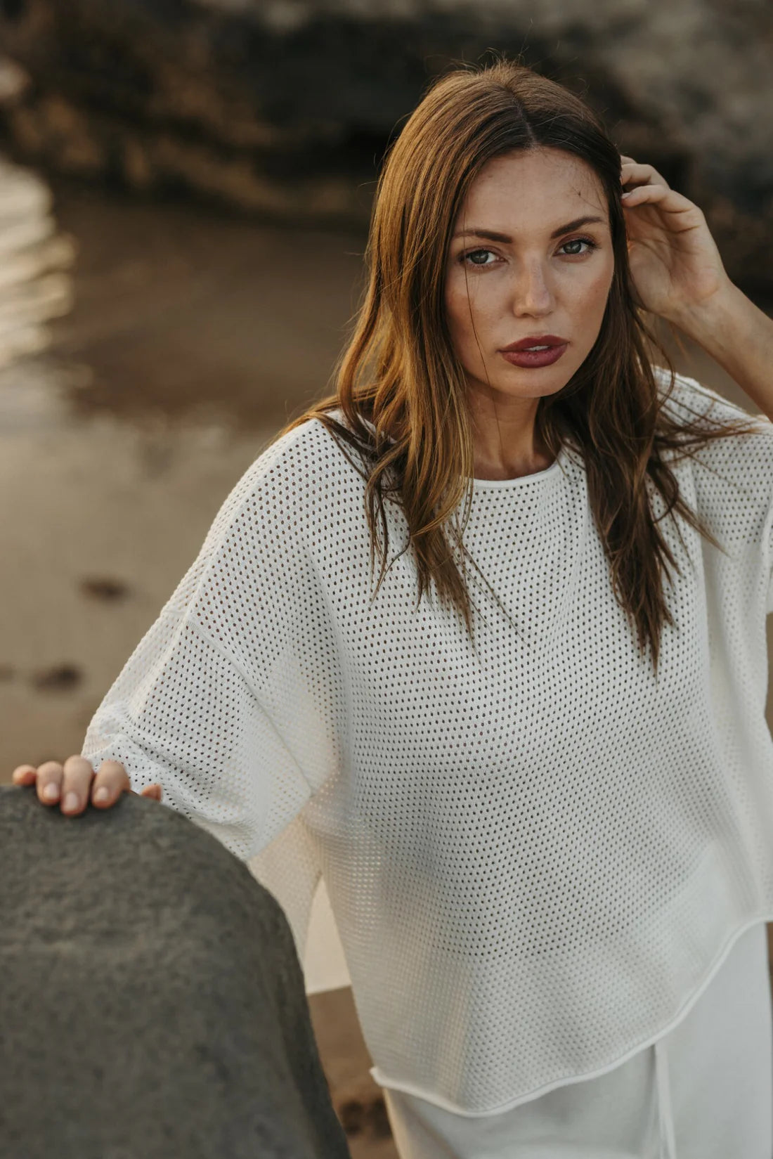 Nautilus Short Sleeve Pullover - Milk