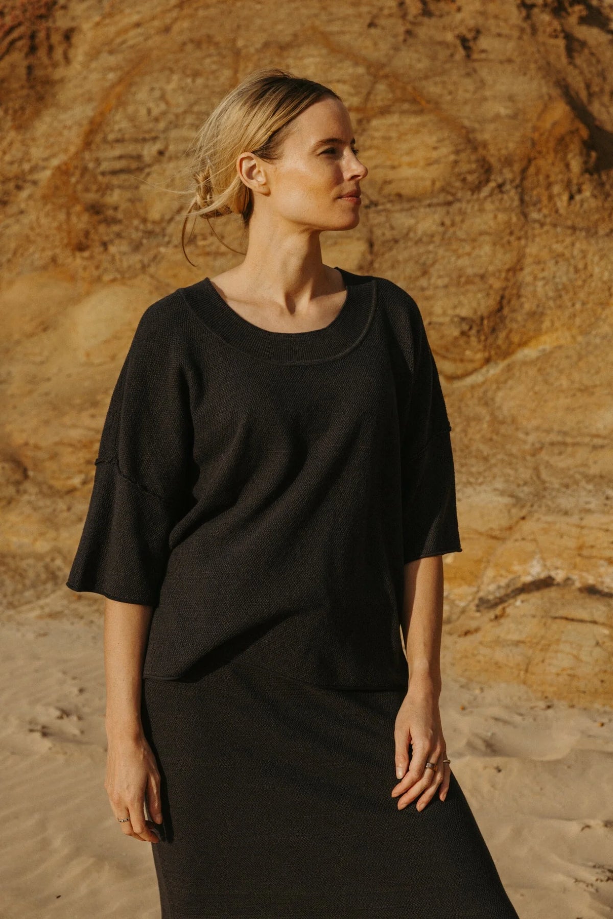 Retreat Cotton Twist TEE Pullover - Deep Ocean