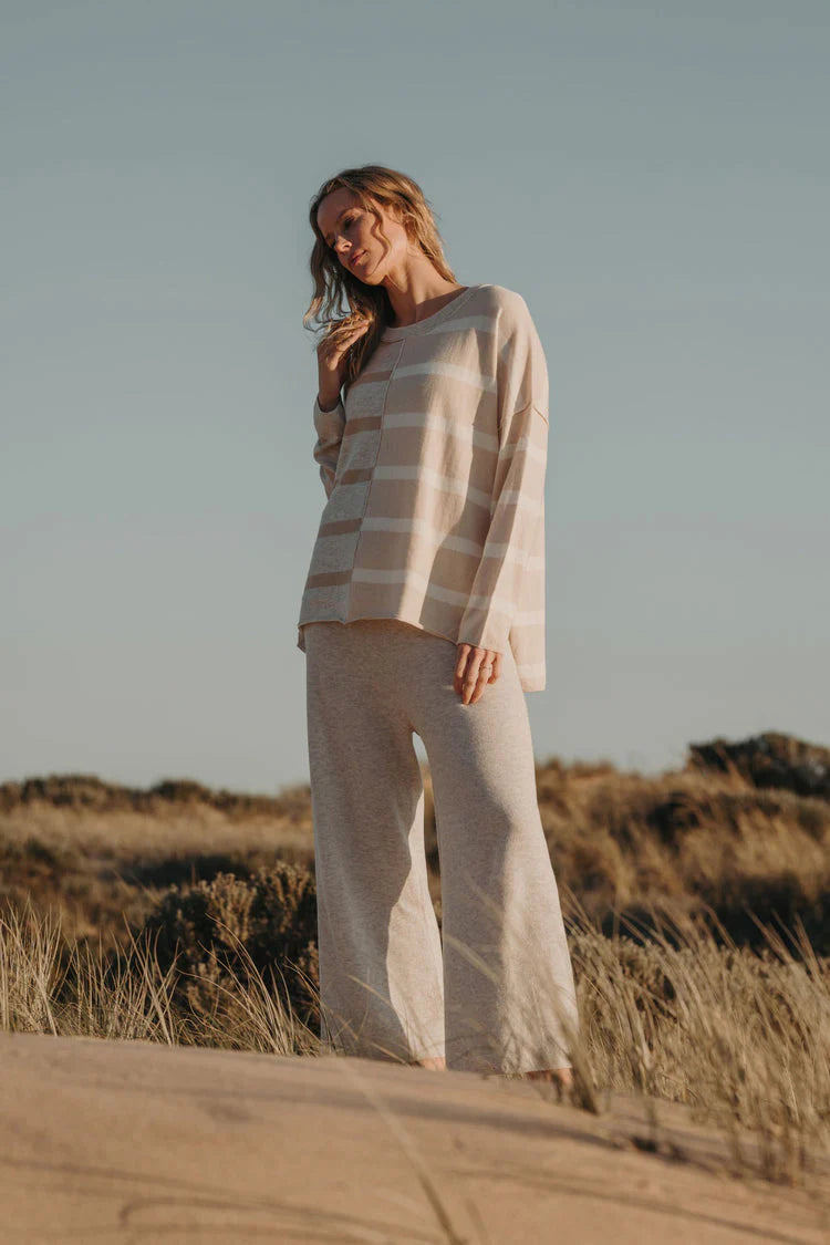 Hinterland Stripe Pullover - Sawdust