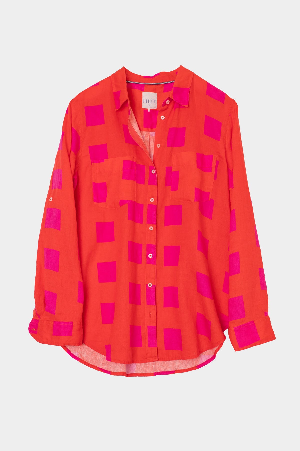 Boyfriend Linen Shirt - Tequila Sunrise