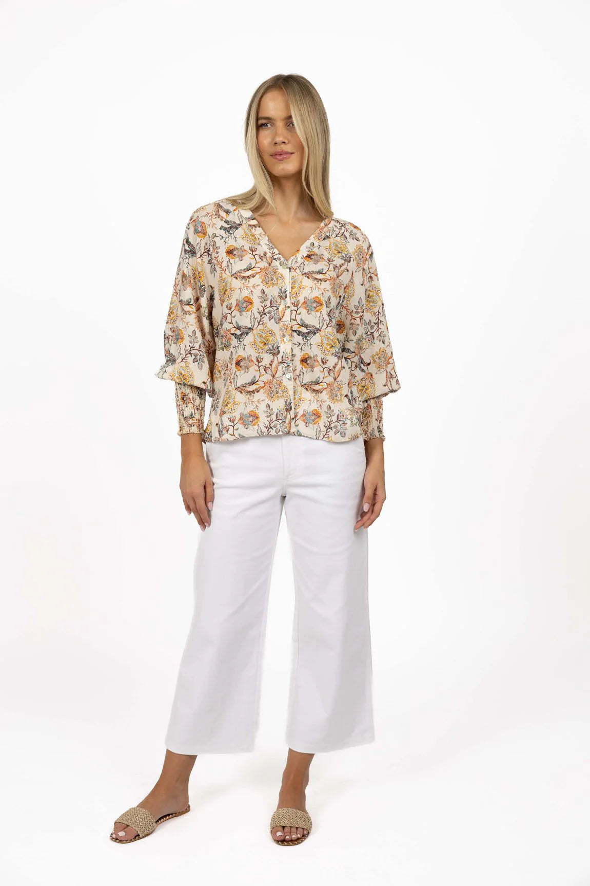 Frances Blouse - Kaffir Lilly Print