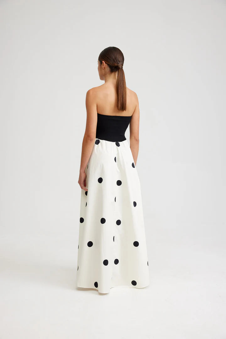Frankie Dress - Nero/Milk Dot