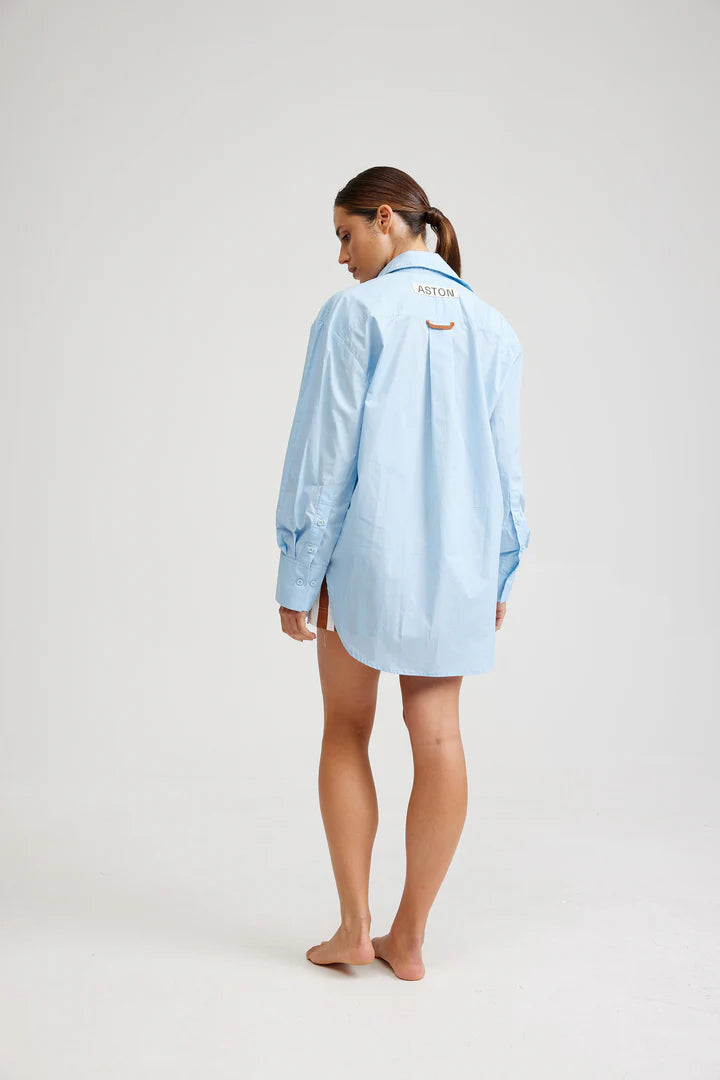 The Buddy Shirt - Azure/Cigar