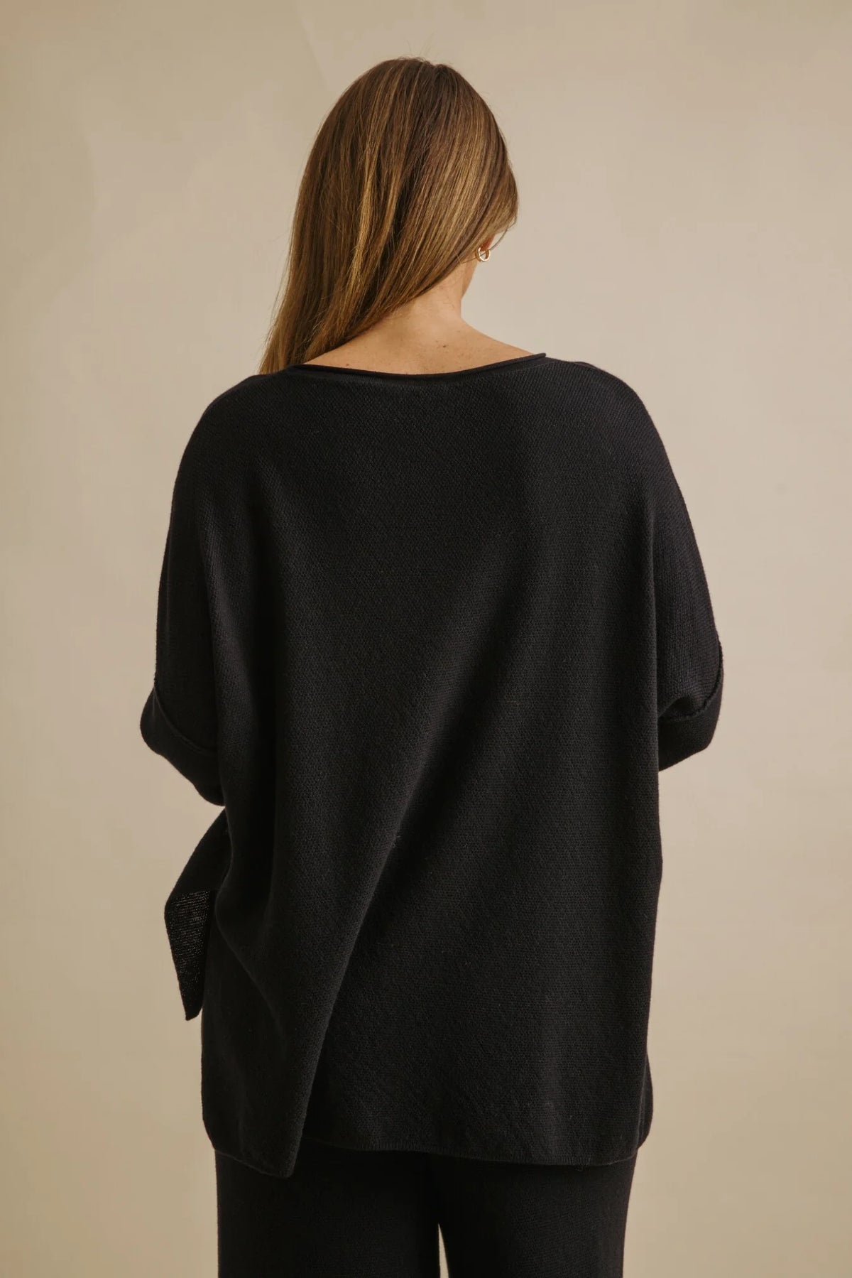 Winter Retreat Merino Cotton Pullover - Noir