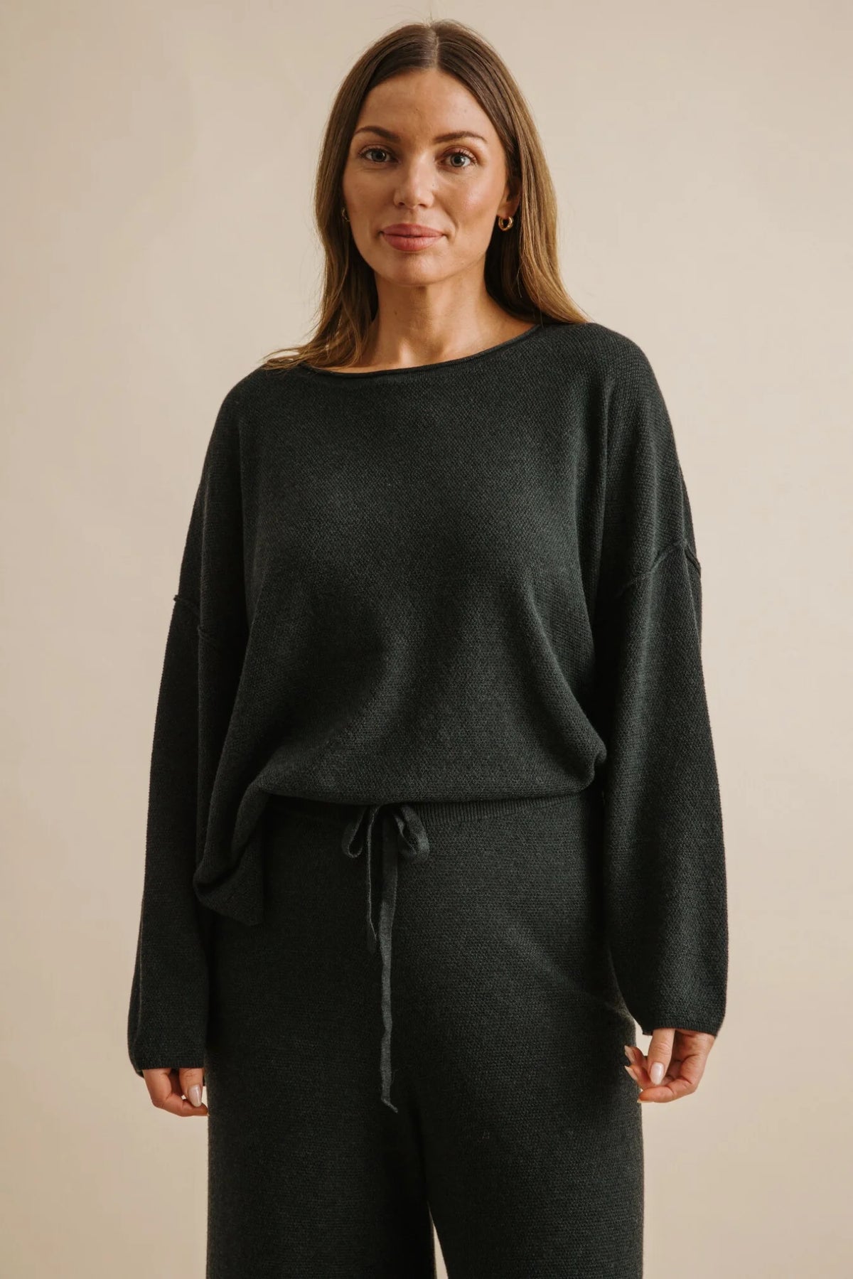 Winter Retreat Merino Cotton Pullover - Pine