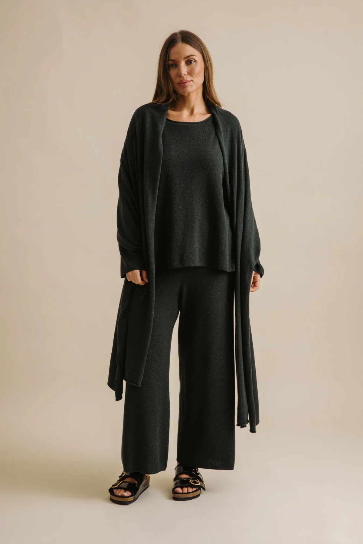 Winter Retreat Merino Cotton Wrap - Pine