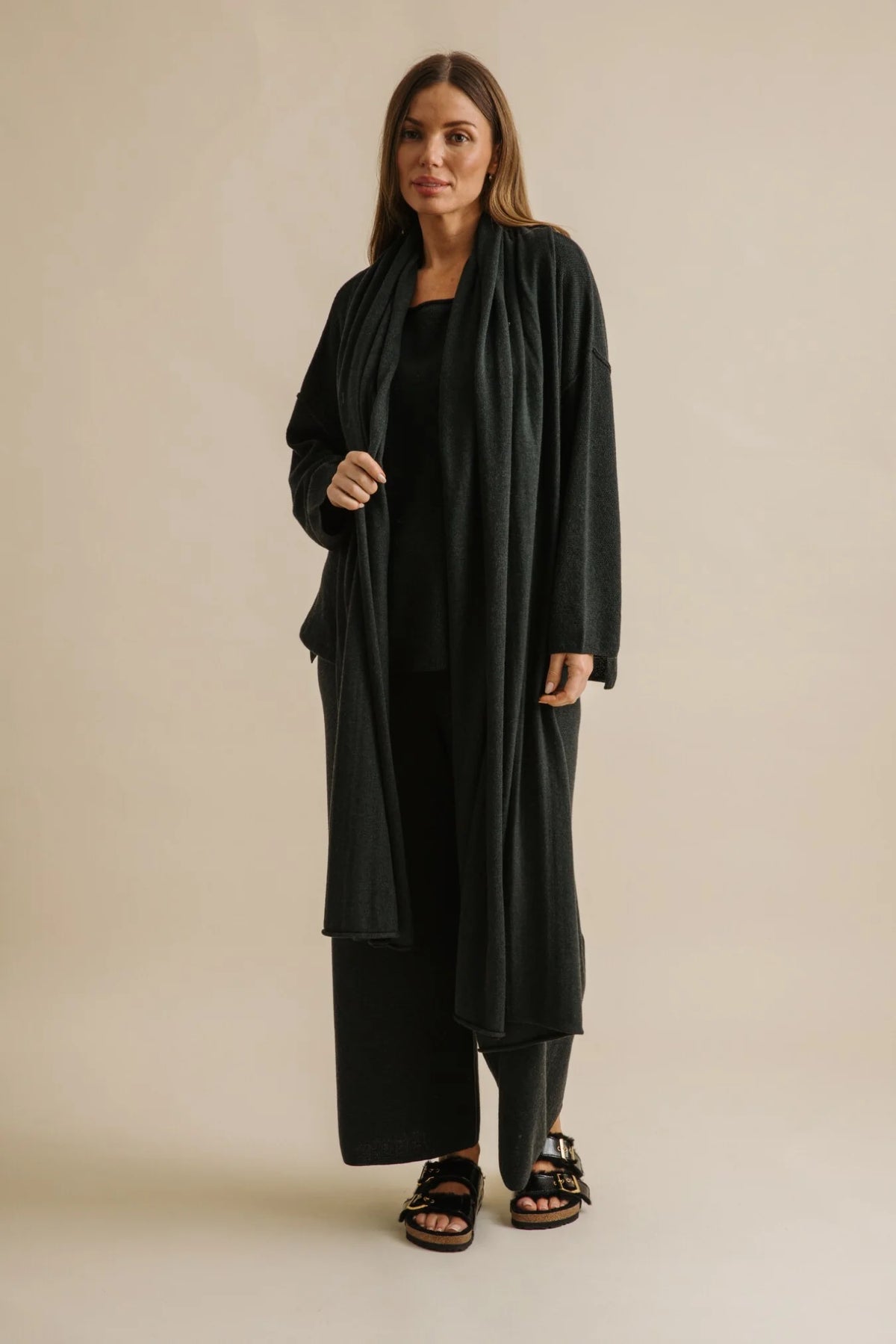 Winter Retreat Merino Cotton Wrap - Pine