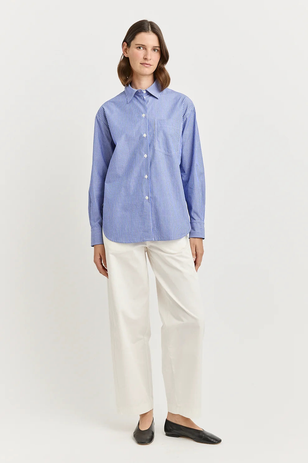 Relaxed Cotton Shirt - Classic Stripe