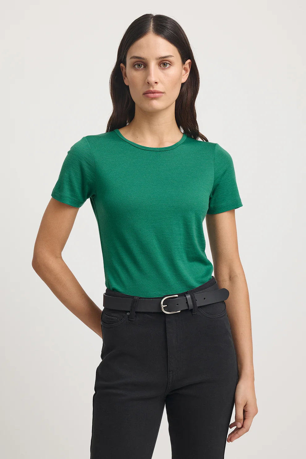 Short Sleeve Merino Tee - Lush Green