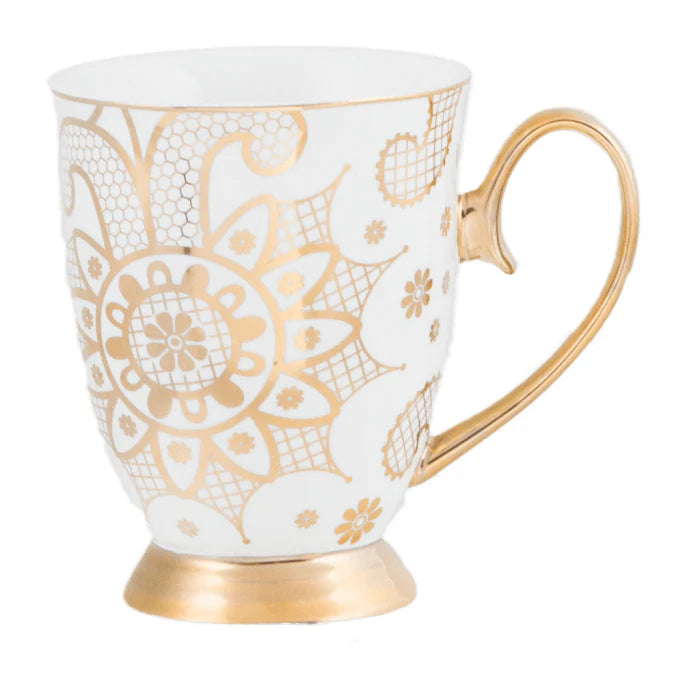 Georgia Lace Pearl Mug
