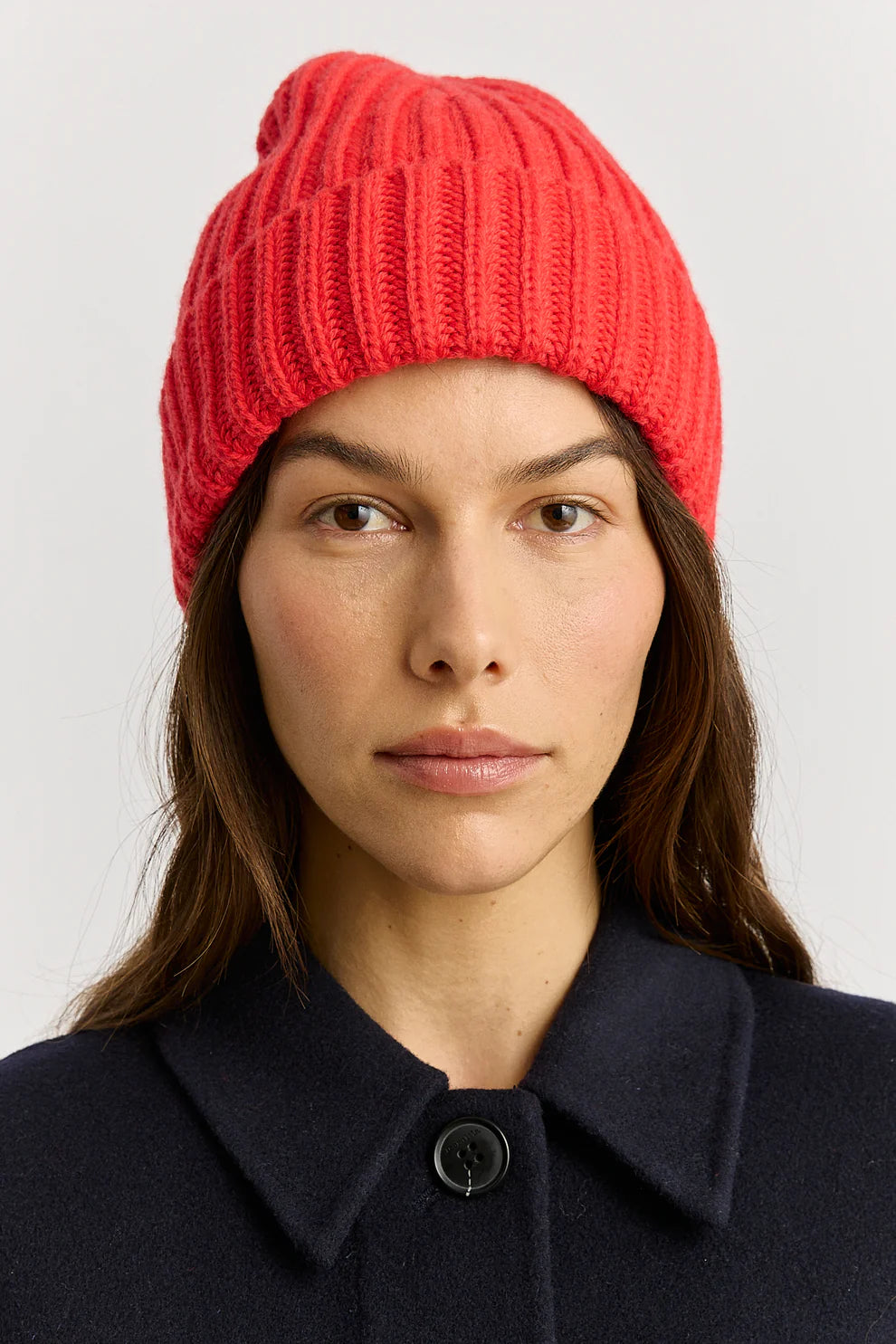 Chunky Wool Beanie - Poppy