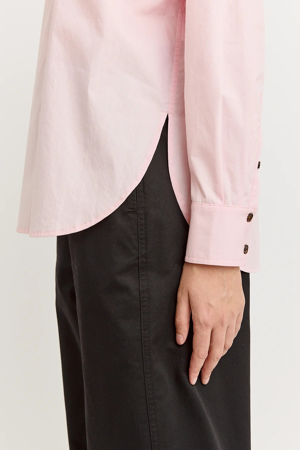 Relaxed Cotton Shirt - Pale Pink