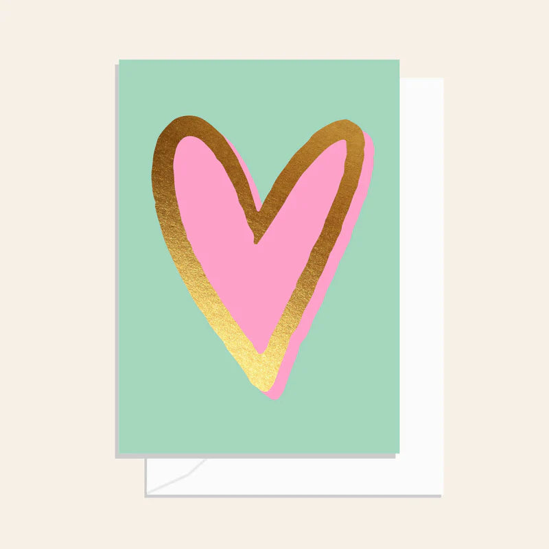 Painty Heart Card Mint