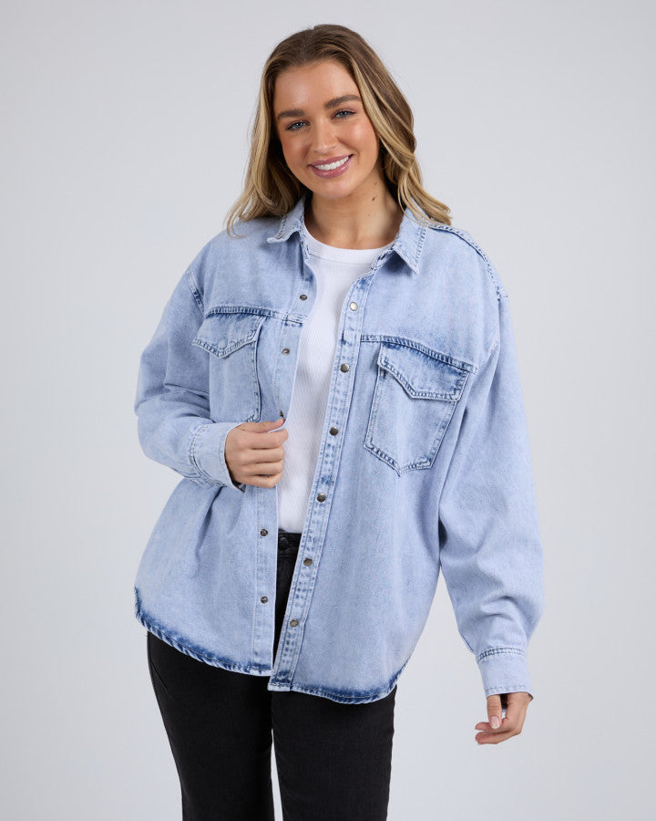Daisy Over Shirt - Light Blue