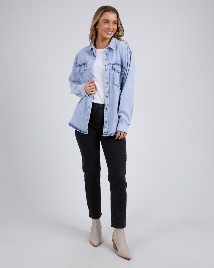 Daisy Over Shirt - Light Blue