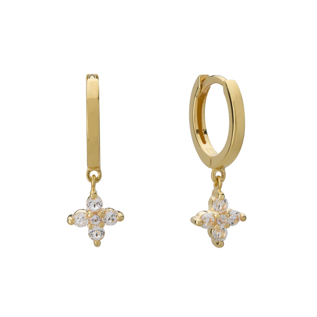 Clover Huggies - Yellow Gold