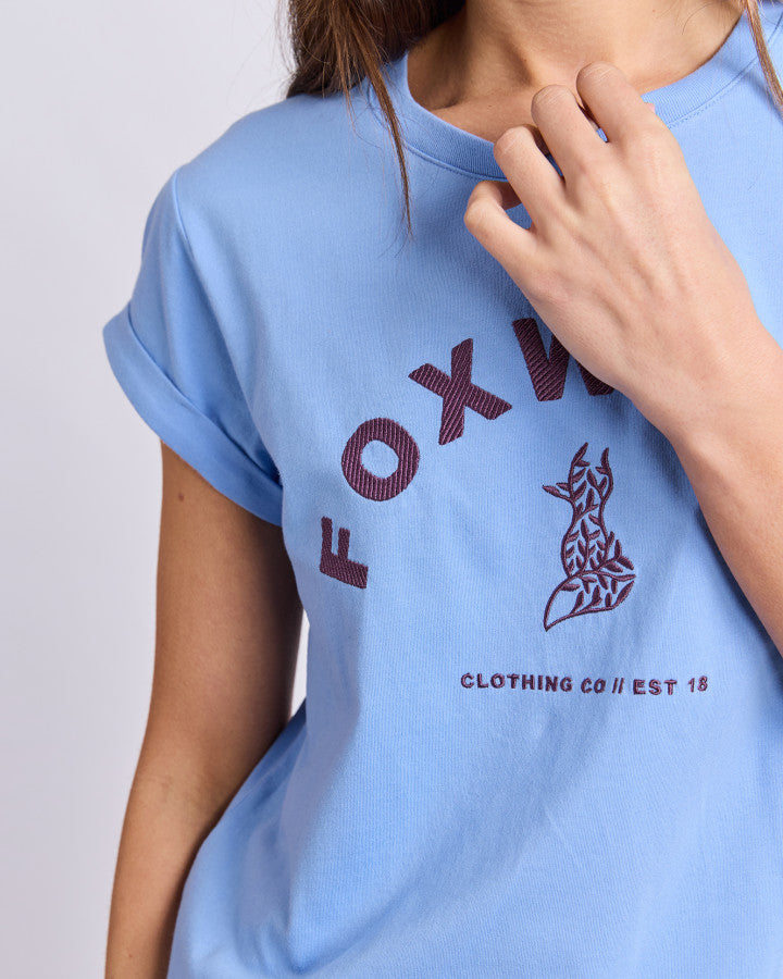 Blue cotton tee