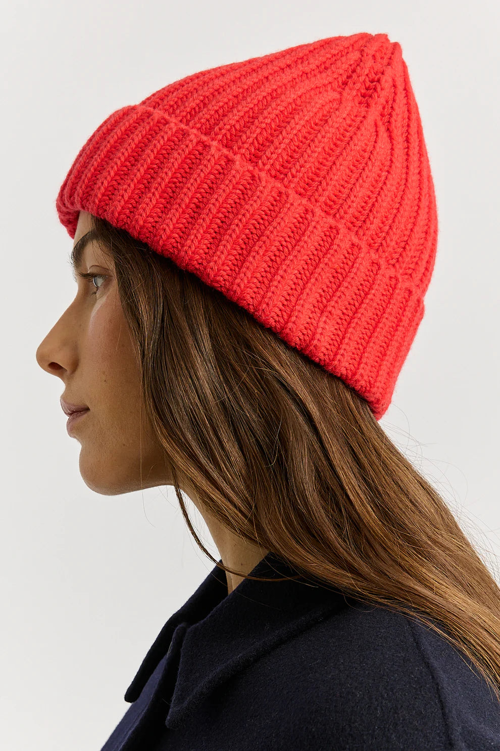 Chunky Wool Beanie - Poppy