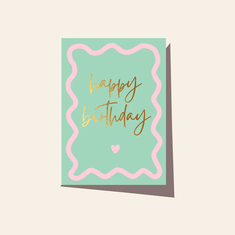 Wavy Birthday Card Mint