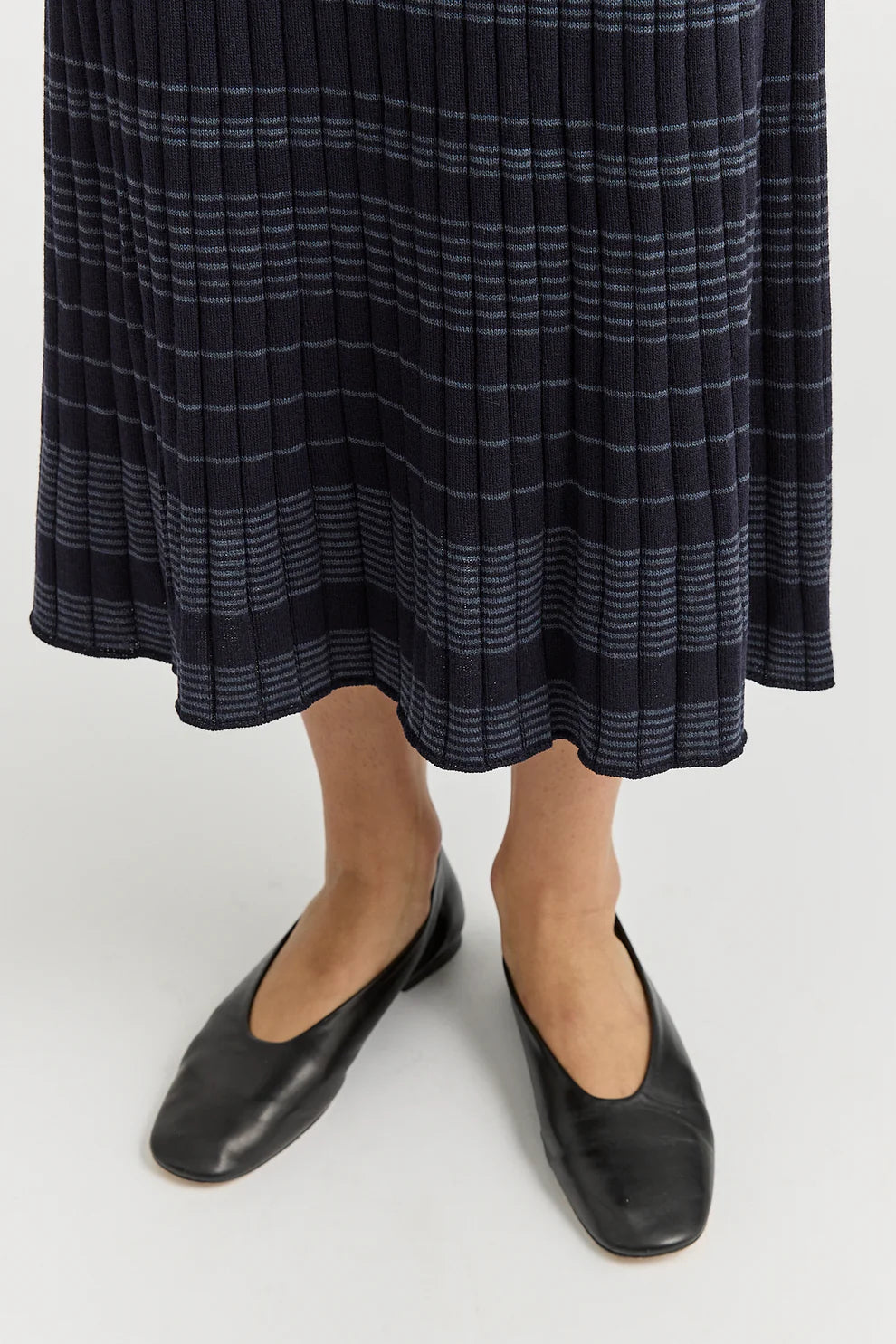 Gradient Stripe Skirt - French Navy