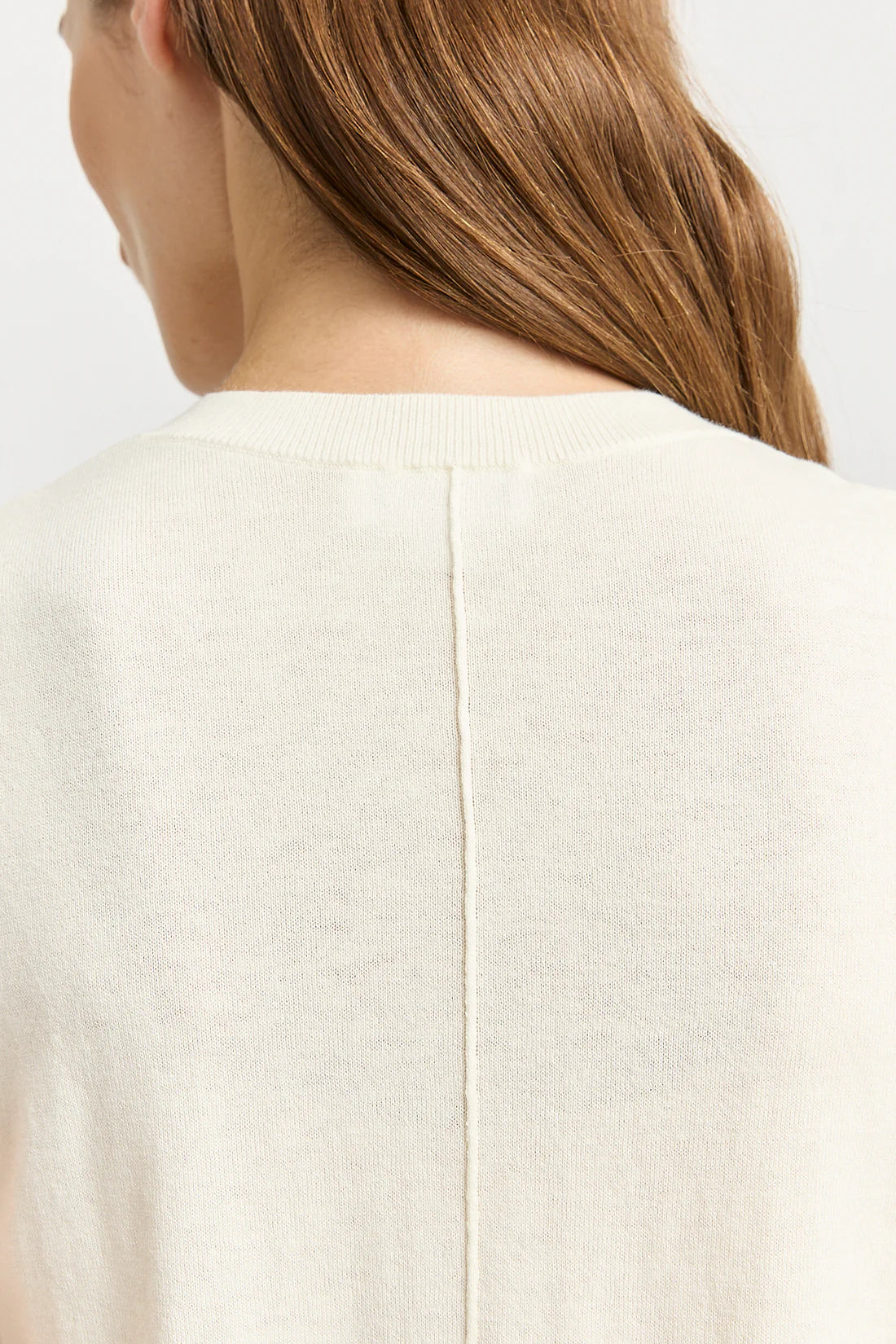 Fine Button Tank - White