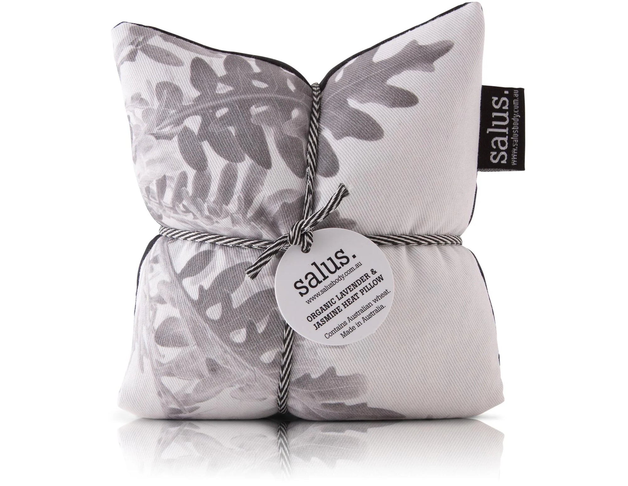Organic Lavender & Jasmine Heat Pillow - Grey Botanical