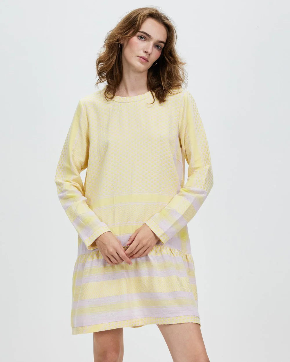 SUMMERY DRESS 2 O LONG SLEEVES - SCALLOP SHELL / DOUPLE CREAM