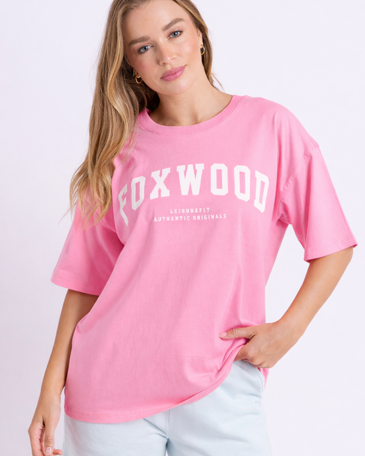 Interval Tee - Bubblegum Pink/White