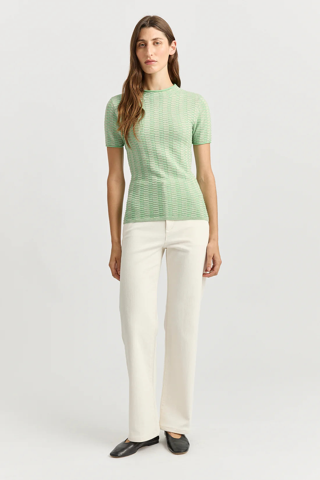 Surface Stitch Top - Agave