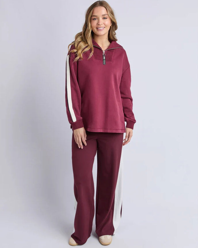 Knit Collar Crew - Port