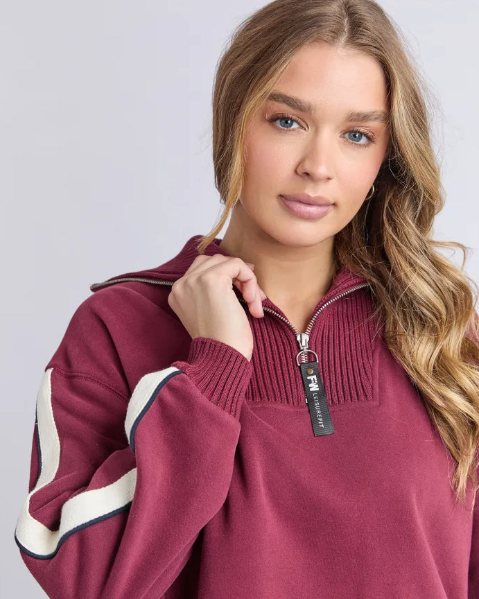 Knit Collar Crew - Port