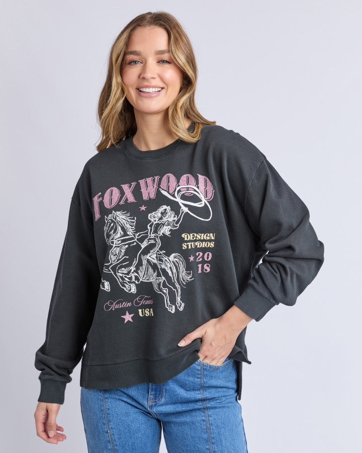 Foxwood Lasso Crew- Black