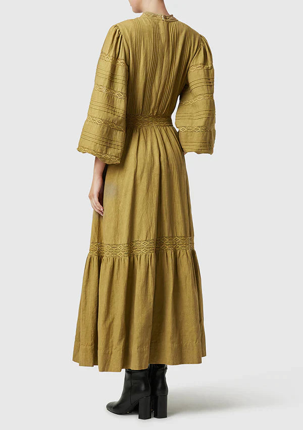 LOOM MAXI DRESS - OLIVE