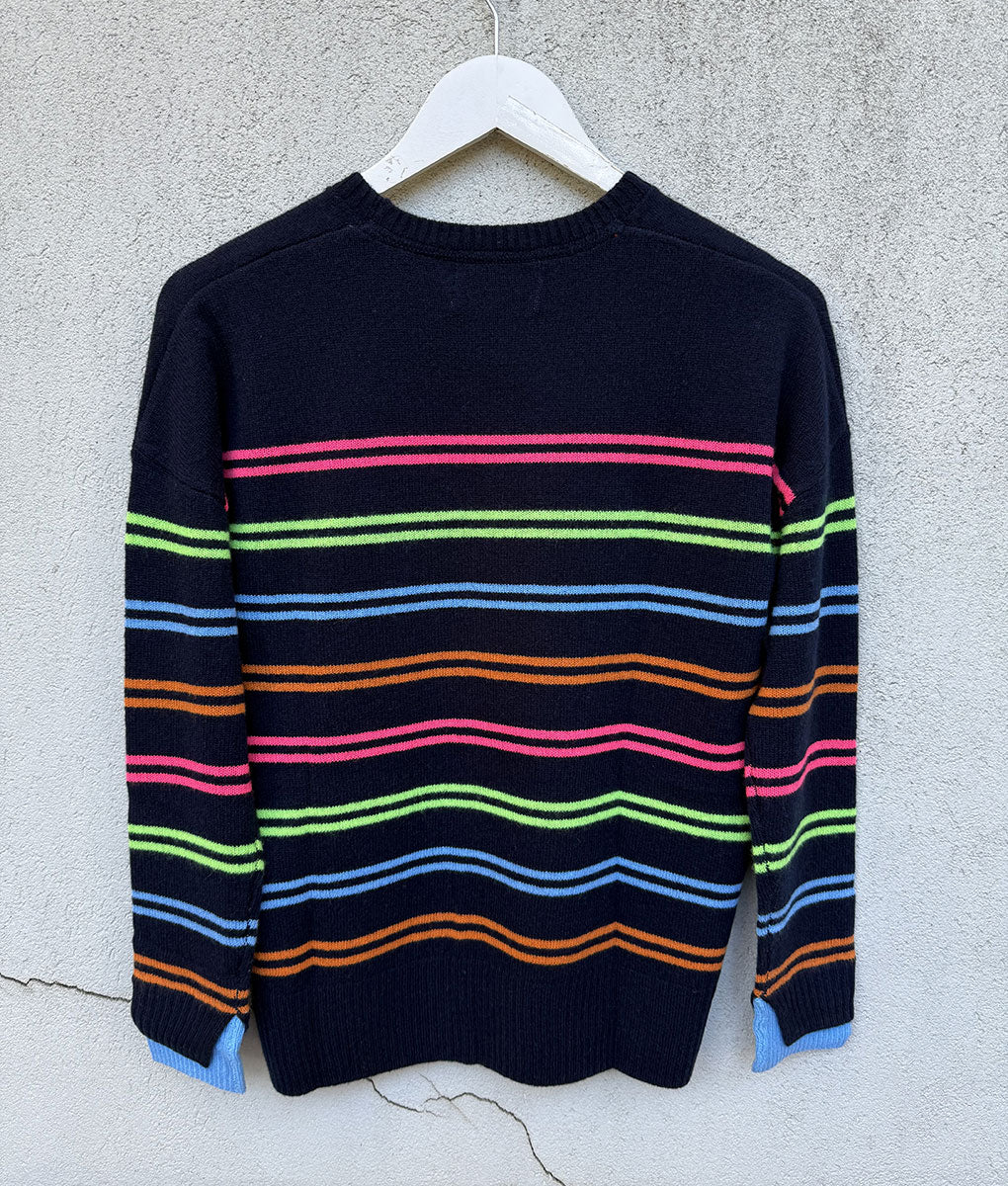 Multi Stripe Knit - Navy / Multi Stripes