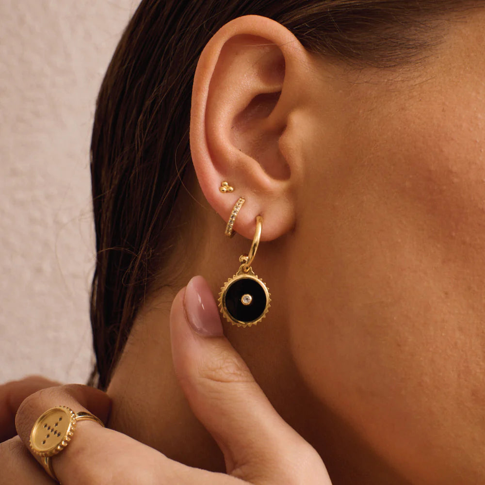 Halcyon Equilibrium Earrings Black Onyx