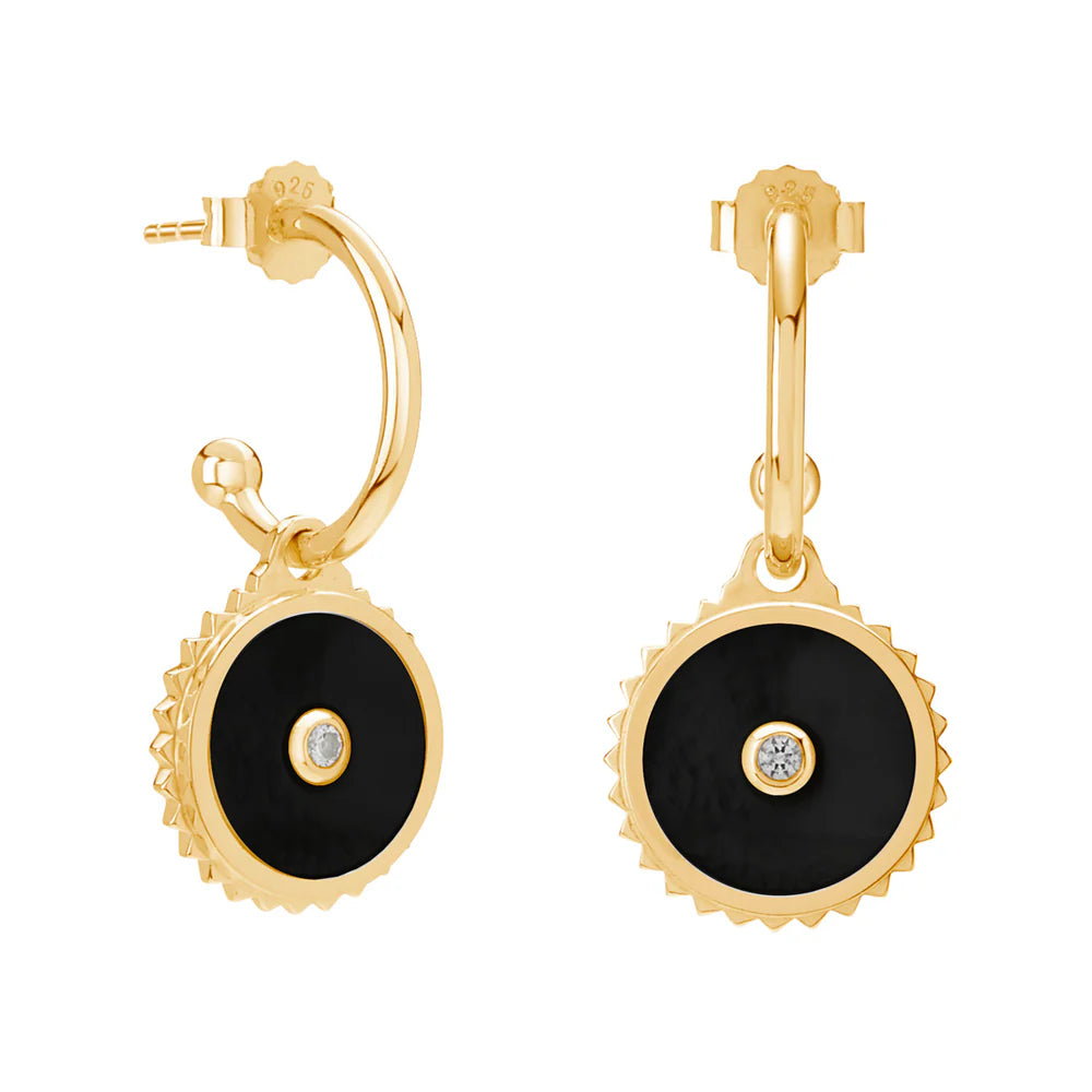 Halcyon Equilibrium Earrings Black Onyx